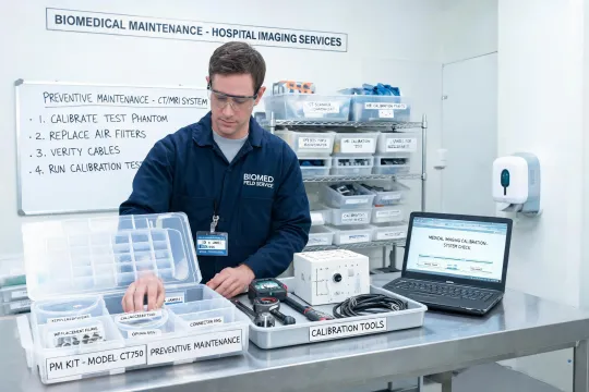 Field service preparation for imaging system